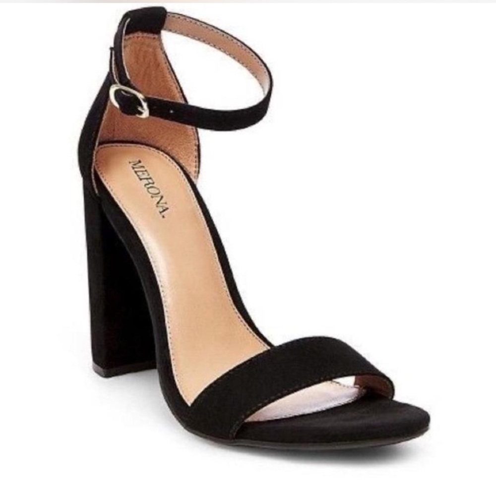Merona Open Toe Black Block Heels